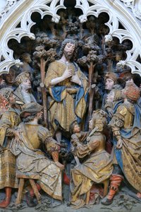 Recinzione settentrionale del coro. Scena di vita di San Giovanni Battista. Altorilievo dell