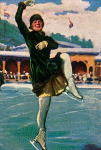 La pattinatrice e star del cinema norvegese Sonja Henie, 1928 da Unbekannt