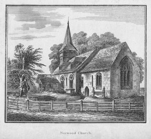 Chiesa di Norwood, c1792 da Unbekannt