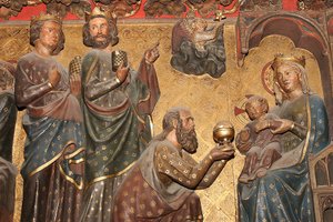 Scultura della cattedrale di Notre Dame de Paris: Epifania, Parigi, Francia da Unbekannt