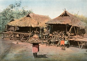 Nouvelle-Guinee. Karapuna. Villaggio Indigeno, Papua Nuova Guinea. Karapuna. Villaggio Nativo, 1900 da Unbekannt