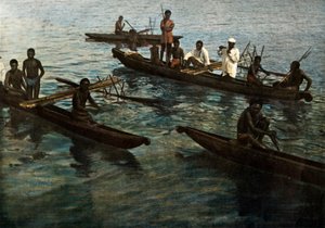Nuova Guinea. Piroghe papuane, Papua Nuova Guinea. Piroghe papuane, 1900 da Unbekannt