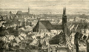 Norimberga dalle mura, 1890 da Unbekannt