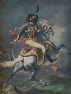 Ufficiale dei Cacciatori a cavallo in carica. Guardia Imperiale, c1812, 1896 da Unbekannt