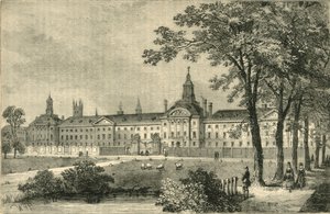 Vecchio ospedale di Betlemme, Moorfields circa 1750, c1872 da Unbekannt
