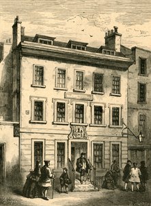 Vecchia casa ancora in piedi a Bolt Court, 1897