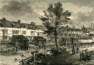 Vecchie case in London Street, Dockhead, circa 1810 da Unbekannt