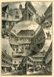 Vecchie locande a Southwark, c1878 da Unbekannt