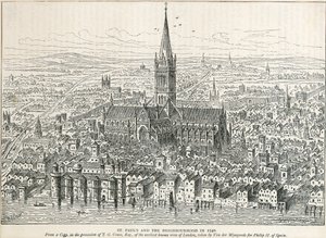 Vecchia Cattedrale di San Paolo, Città di Londra, 1540 c1883-c1885