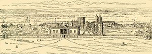 Vecchia vista del Palazzo di Greenwich. Dopo Hollar, c1878