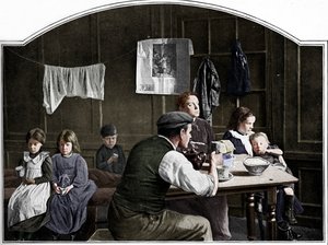 Vecchia stanza a Slumland, Londra, c1900 1901