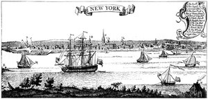 Vecchia vista di New York, 1730 c1880 da Unbekannt