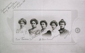 Olga, Elena, Eugenia, Maria ed Elizaveta Gnessin, sorelle Gnessin, 1905 da Unbekannt