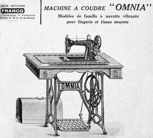 Pubblicità delle macchine da cucire Omnia, 20° secolo da Unbekannt