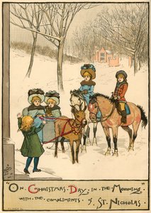 Il giorno di Natale al mattino, con i complimenti di San Nicola, 1883 da Unbekannt