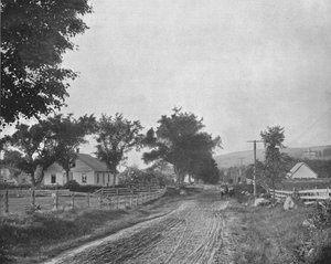 Sulla strada per Echo Lake, White Mountains, New Hampshire, USA, c1900