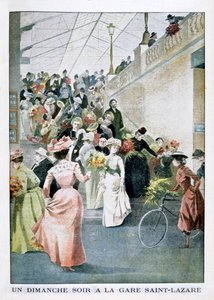 Una domenica sera alla stazione di Saint Lazare, 1901 da Unbekannt