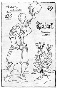 Una delle prime illustrazioni del fumo, 1616 1890 da Unbekannt