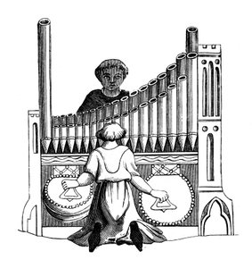 Organo con una sola tastiera, XIV secolo, 1870 da Unbekannt