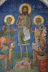 Mosaico ortodosso raffigurante San Giovanni Battista con vescovi e re da Unbekannt
