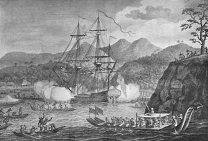 Otaheite Ceduta al Capitano Wallis, 1773, 1904 da Unbekannt