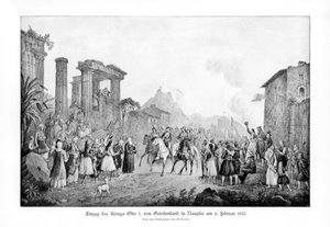 Ottone I, Re di Grecia, sbarco a Nauplia, 6 febbraio 1833 1900 da Unbekannt