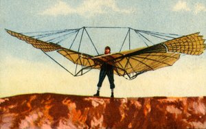 Il deltaplano di Otto Lilienthal, 1890s, 1932 da Unbekannt