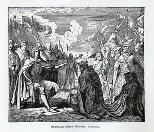 Ottokar rende omaggio a Rodolfo, 1882 da Unbekannt