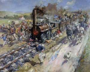 Apertura della prima linea ferroviaria pubblica Stockton e Darlington Railway da Unbekannt