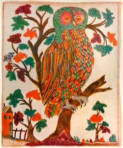 Gufo, stampa Lubok, 1800 da Unbekannt