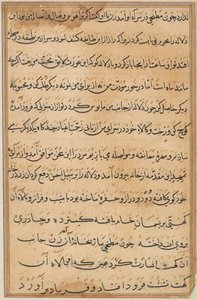 Pagina da Racconti di un pappagallo Tuti-nama: pagina di testo, c. 1560 da Unbekannt