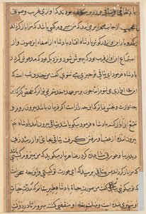 Pagina da Tales of a Parrot Tuti-nama: pagina di testo, c. 1560 da Unbekannt