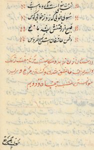 Pagina da Racconti di un pappagallo Tuti-nama: pagina di testo, c. 1560 da Unbekannt