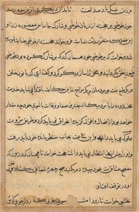 Pagina da Racconti di un pappagallo Tuti-nama: pagina di testo, c. 1560 da Unbekannt
