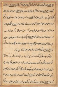 Pagina da Racconti di un pappagallo Tuti-nama: pagina di testo, c. 1560 da Unbekannt