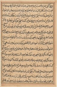 Pagina da Racconti di un pappagallo Tuti-nama: pagina di testo, c. 1560 da Unbekannt