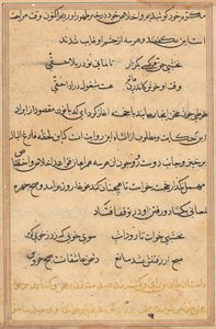 Pagina da Racconti di un pappagallo Tuti-nama: pagina di testo, c. 1560 da Unbekannt