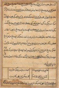 Pagina da Tales of a Parrot Tuti-nama: pagina di testo da Unbekannt