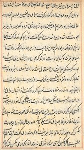 Pagina da Racconti di un pappagallo Tuti-nama: pagina di testo, c. 1560