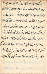 Pagina da Racconti di un pappagallo Tuti-nama: pagina di testo, c. 1560 da Unbekannt