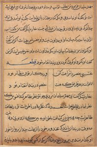 Pagina da Tales of a Parrot Tuti-nama: pagina di testo, c. 1560 da Unbekannt