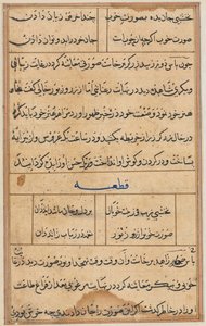 Pagina da Tales of a Parrot Tuti-nama: pagina di testo, c. 1560