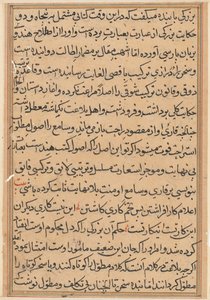 Pagina da Tales of a Parrot Tuti-nama: pagina di testo da Unbekannt