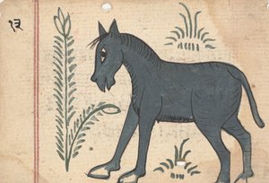 Pagina da un Libro degli Omen, ca. 1800 da Unbekannt