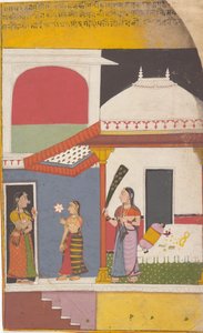 Pagina da una serie dispersa di Ragamala Ghirlanda di Modi Musicali, ca. 1710 da Unbekannt