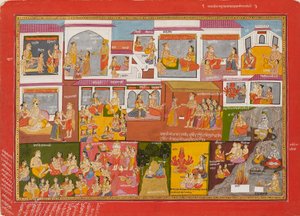 Pagina da una serie del Bhagavata Purana, c1780 da Unbekannt