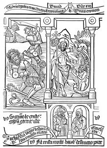 Pagina dalla Biblia Pauperum, XV secolo, 1870 da Unbekannt