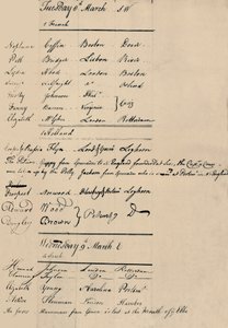 Pagina del Libro degli Arrivi e delle Perdite a Lloyds, 1774, 1928 da Unbekannt