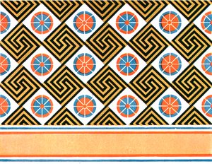Soffitto dipinto nella Tomba di Enene a Tebe, Egitto, 1928