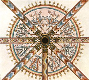 Decorazione dipinta nella cattedrale, Limburg an der Lahn, Germania, 1928 da Unbekannt